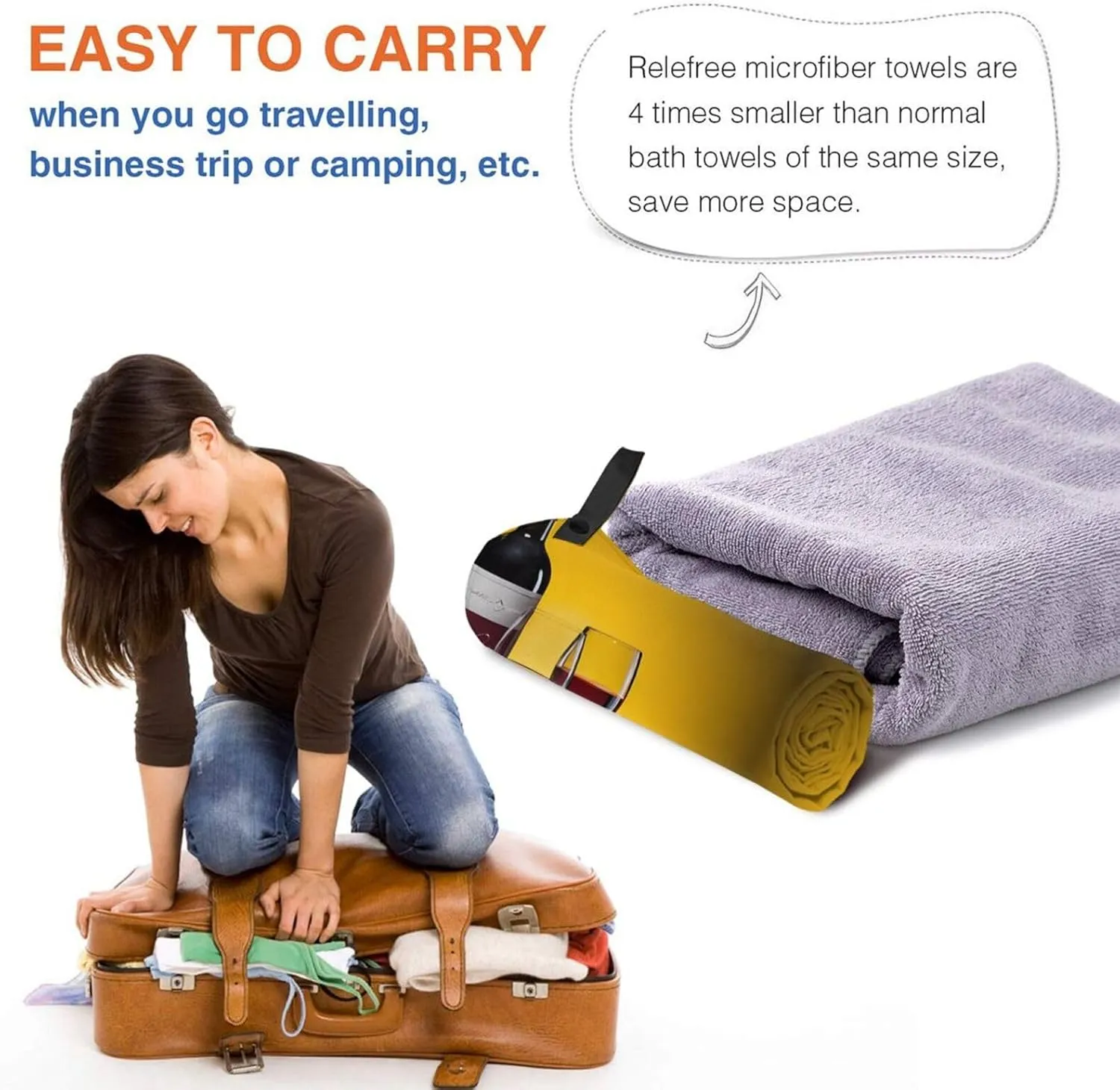 Grapes Wine Bottles and Drink Premium Compact Microfiber Travel Towel-Featherlight & Quick Dry,Sand-Resistant Beach Towel for Swimming,Camping,Vacation Essentials with Carry Pouch