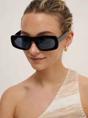 Grasson Rectangular Sunglasses in Black