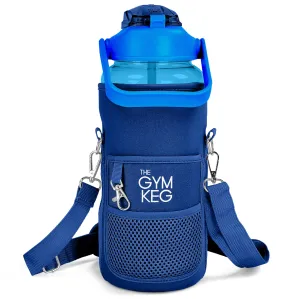 Gym Keg Half Gallon Water Bottle - 64 Oz Bottle Jug With Neoprene Sleeve - Bpa-F