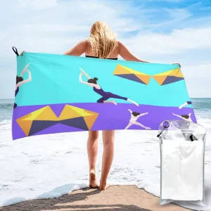 Gymnastics Game Premium Compact Microfiber Travel Towel-Featherlight & Quick Dry,Sand-Resistant Beach Towel for Swimming,Camping,Vacation Essentials with Carry Pouch