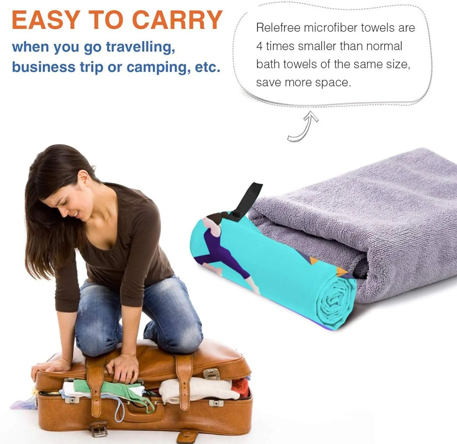 Gymnastics Game Premium Compact Microfiber Travel Towel-Featherlight & Quick Dry,Sand-Resistant Beach Towel for Swimming,Camping,Vacation Essentials with Carry Pouch