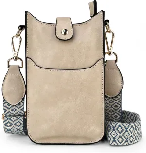 HAIBOLAN Small Crossbody Bags for Women Cell Phone Purse Holder Wallet with Adjustable Guitar Strap