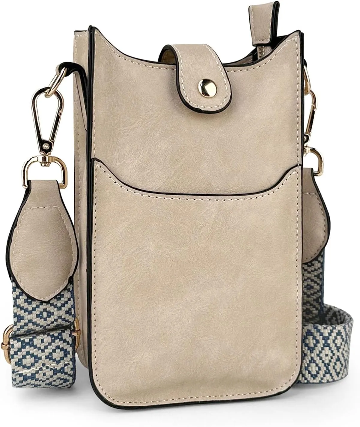HAIBOLAN Small Crossbody Bags for Women Cell Phone Purse Holder Wallet with Adjustable Guitar Strap