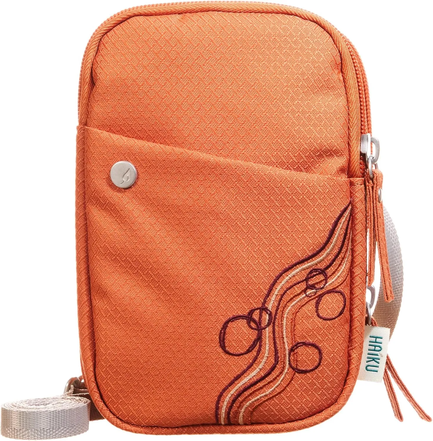 HAIKU Endeavor Pouch, Lightweight Small Crossbody bag, Zip-Around Cell Phone Travel Purse with Card Slots, Adjustable Strap