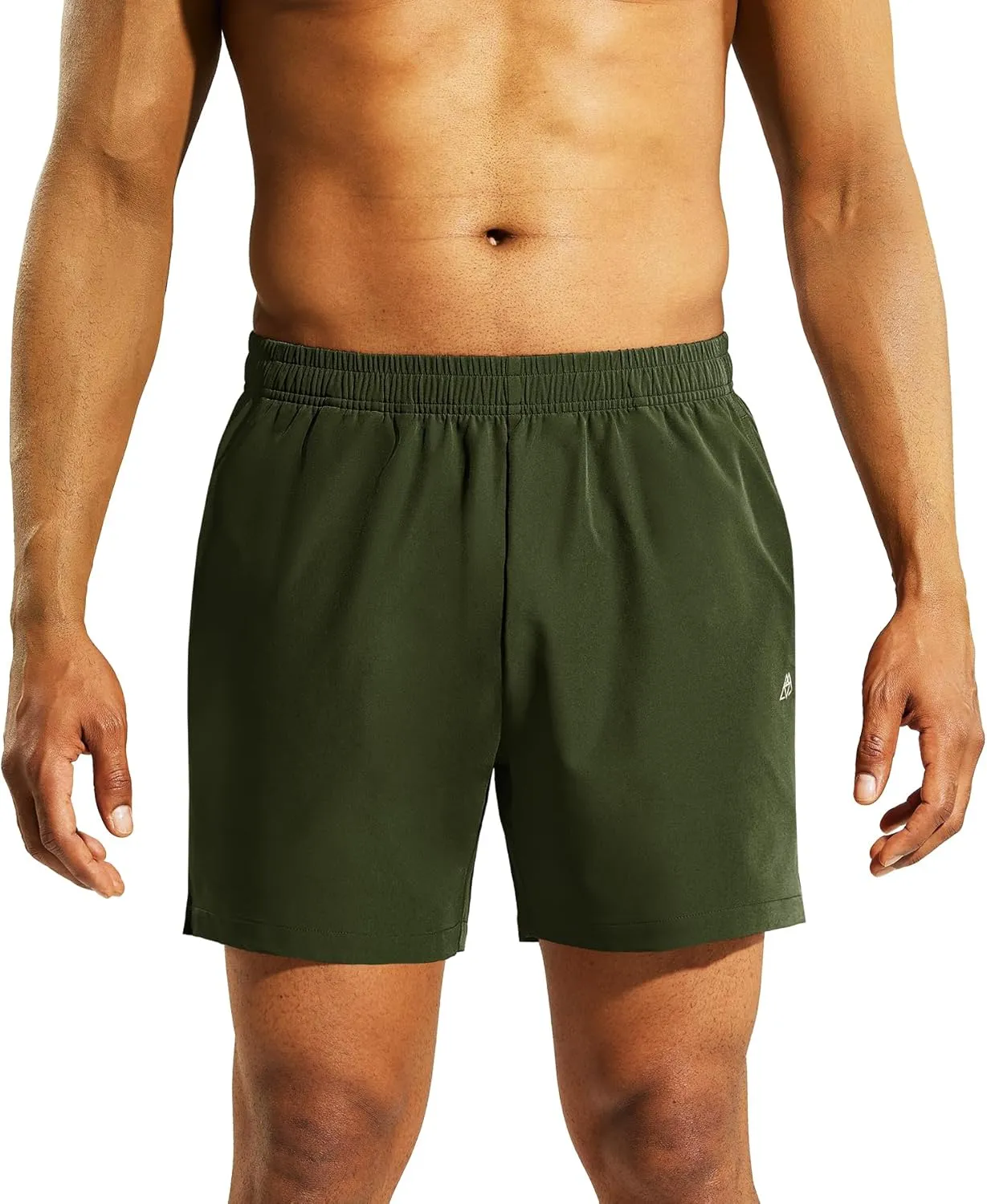 Haimont Men's Athletic Running Shorts 5 Inches Quick Dry Workout Gym Active Shorts with Pockets Water Resistant, No Liner