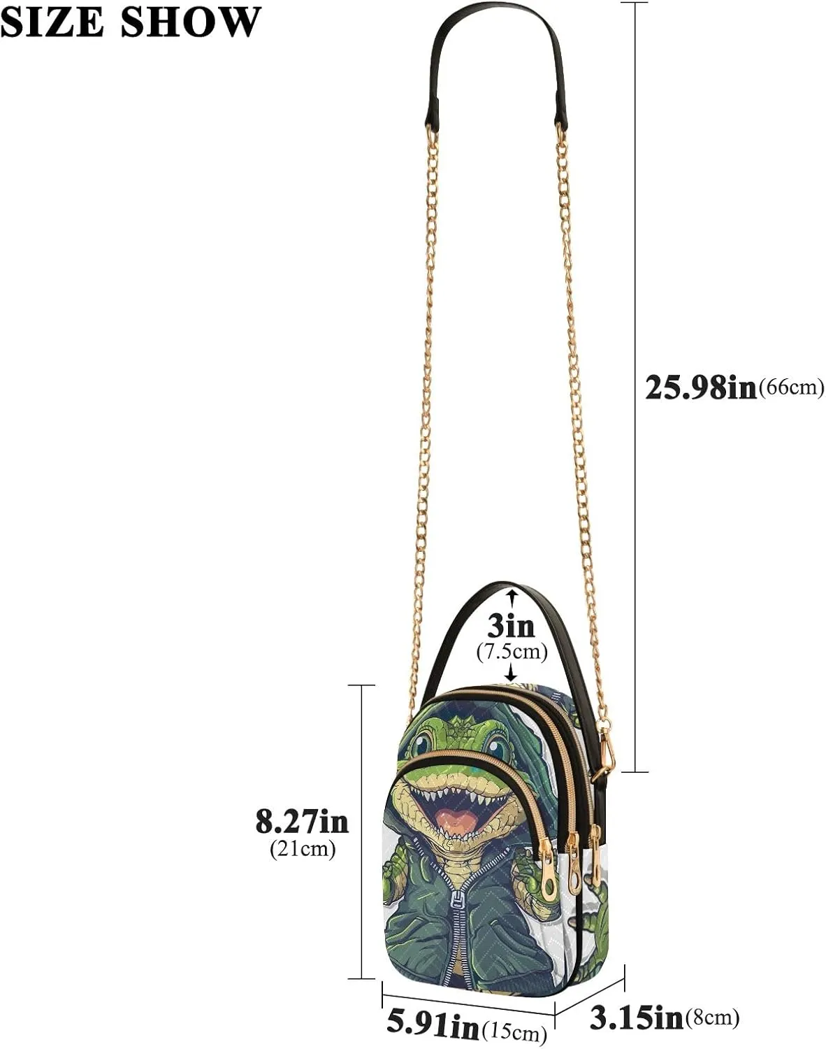 Halloween Dog Bat Costume Women's Crossbody Bags Quilted Purse with Chain Phone Purse Handbag