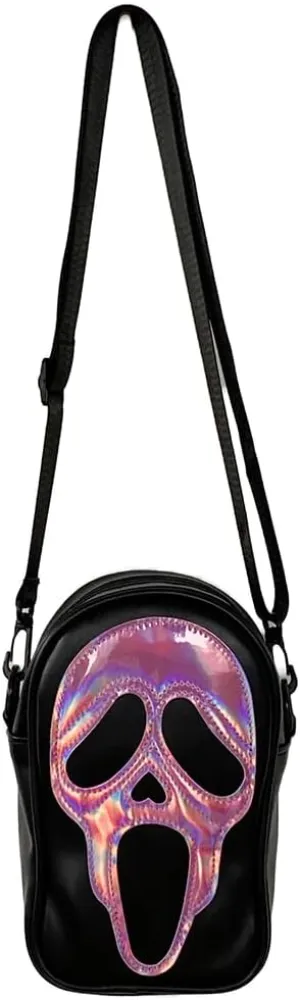 Halloween Scream Ghost Skeleton Shoulder Bag,Gothic Grimace Crossbody Bag, Spooky Skull Trick Or Treat Phone Purse