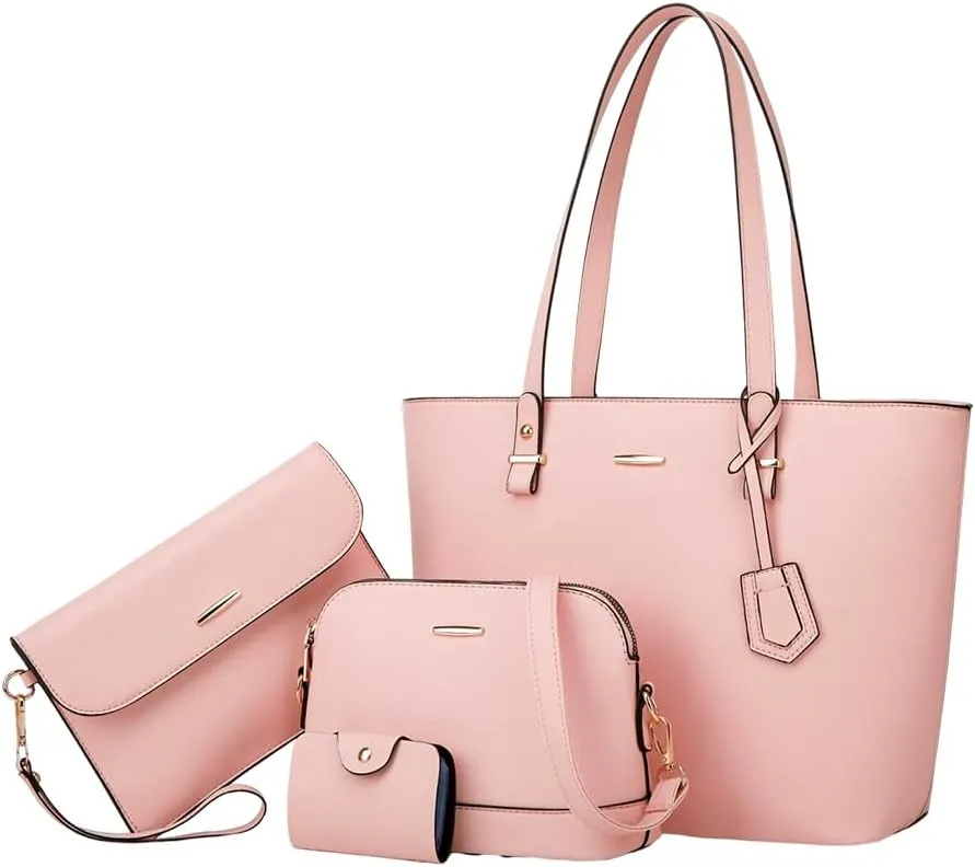 Handbags and Purses for Women Vegan Leather Tote Bag with Zipper Compartments Womens Shoulder Crossbody Satchel Bags