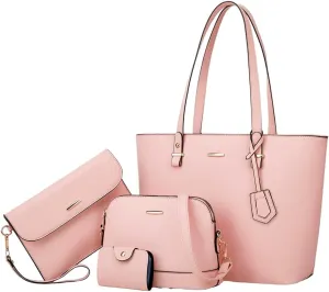 Handbags and Purses for Women Vegan Leather Tote Bag with Zipper Compartments Womens Shoulder Crossbody Satchel Bags