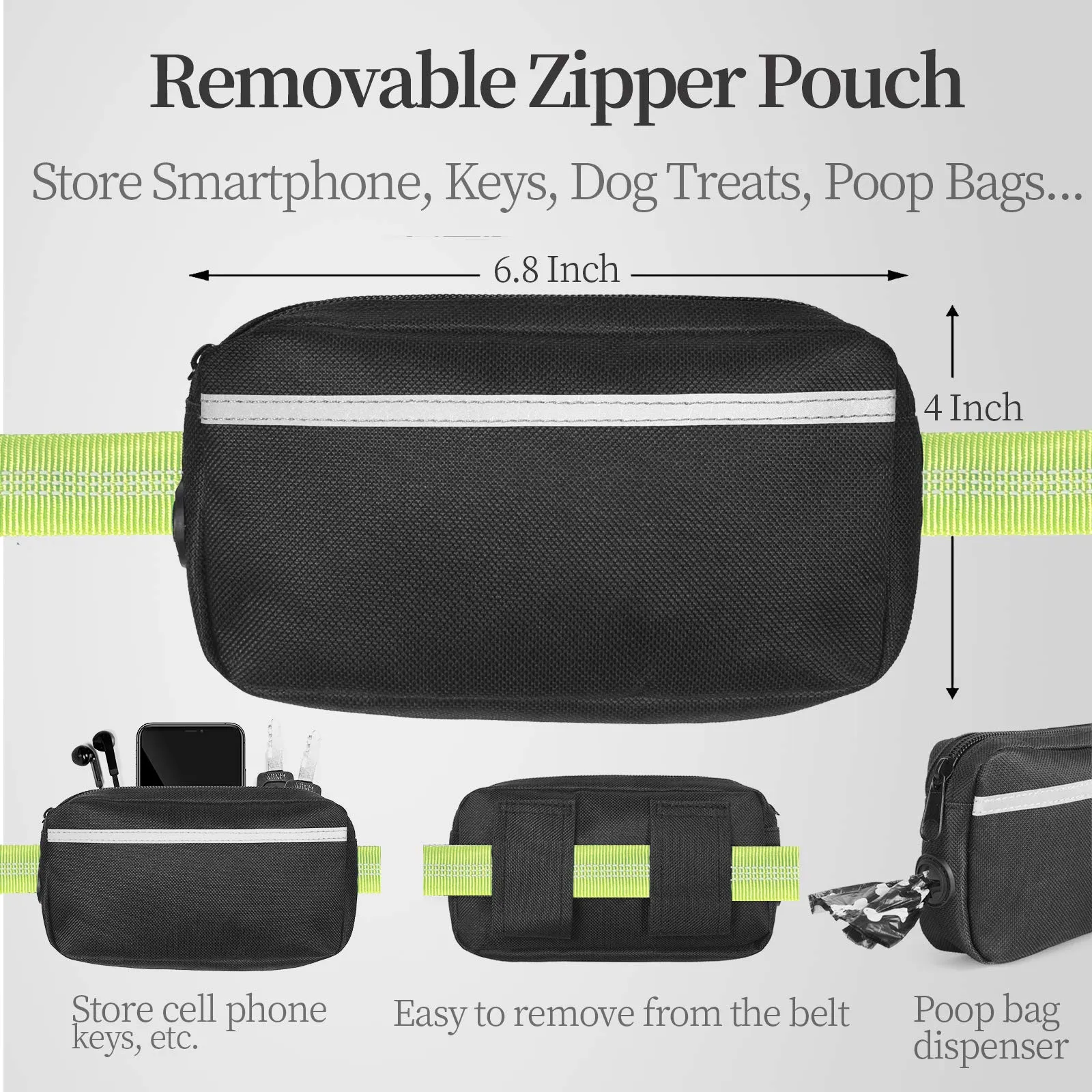 Hands Free Dog Leash with Storage Pouch