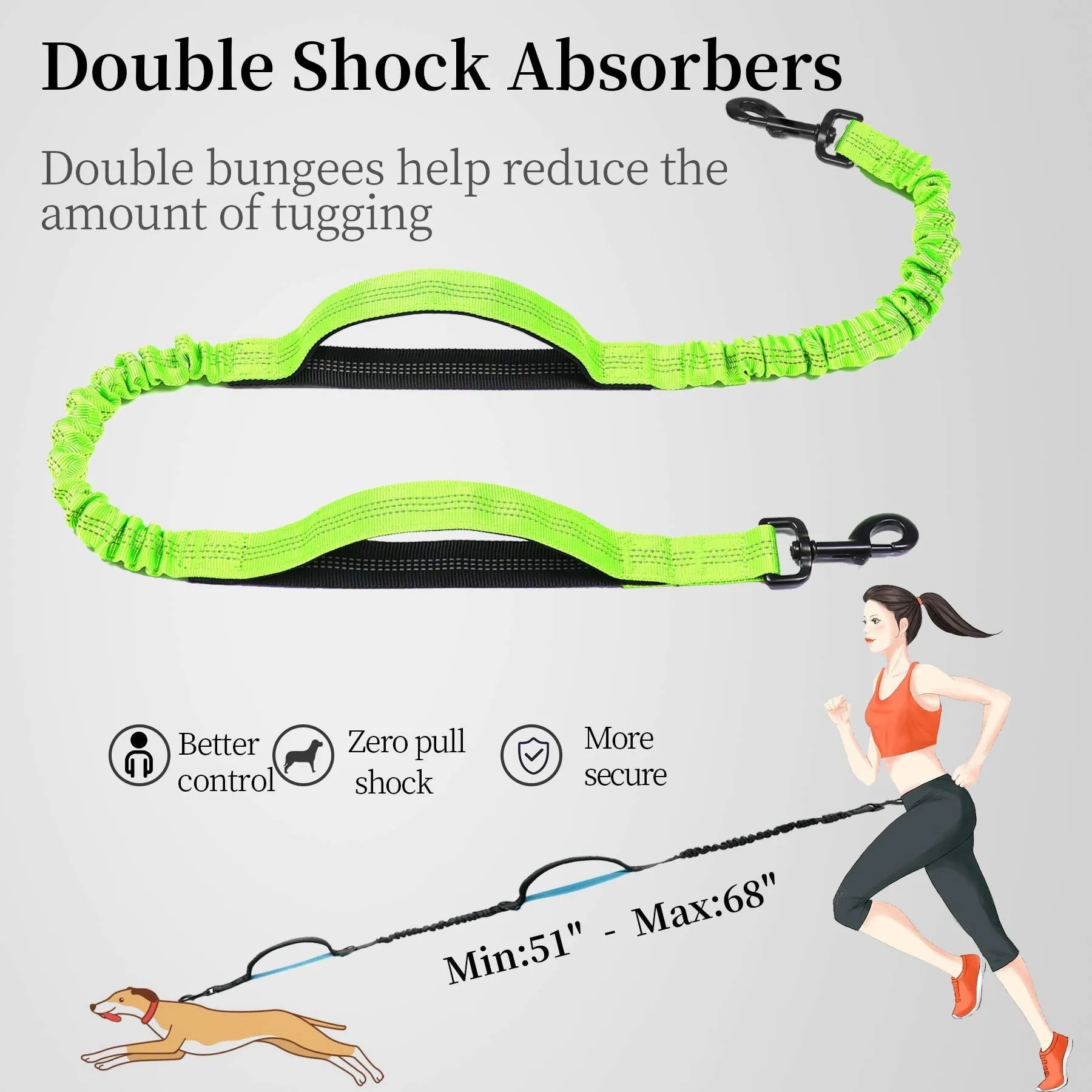 Hands Free Dog Leash with Storage Pouch