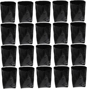 Happyyami 100pcs Plant Nutrition Bag Nursery Bags for Plants Grow Bag Planting Grow Bag Black Plastic Farming Bags