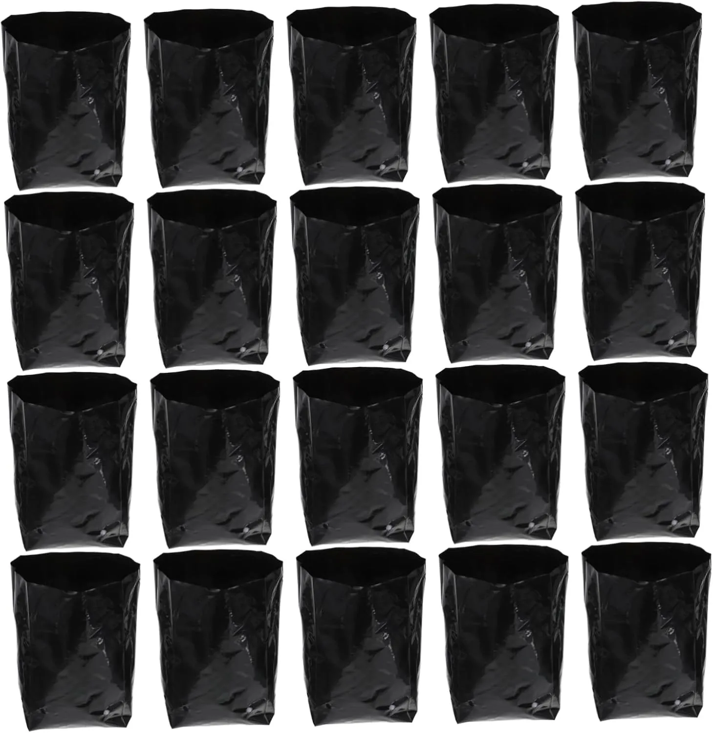 Happyyami 100pcs Plant Nutrition Bag Nursery Bags for Plants Grow Bag Planting Grow Bag Black Plastic Farming Bags