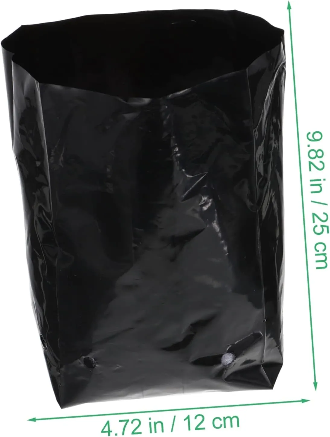 Happyyami 100pcs Plant Nutrition Bag Nursery Bags for Plants Grow Bag Planting Grow Bag Black Plastic Farming Bags