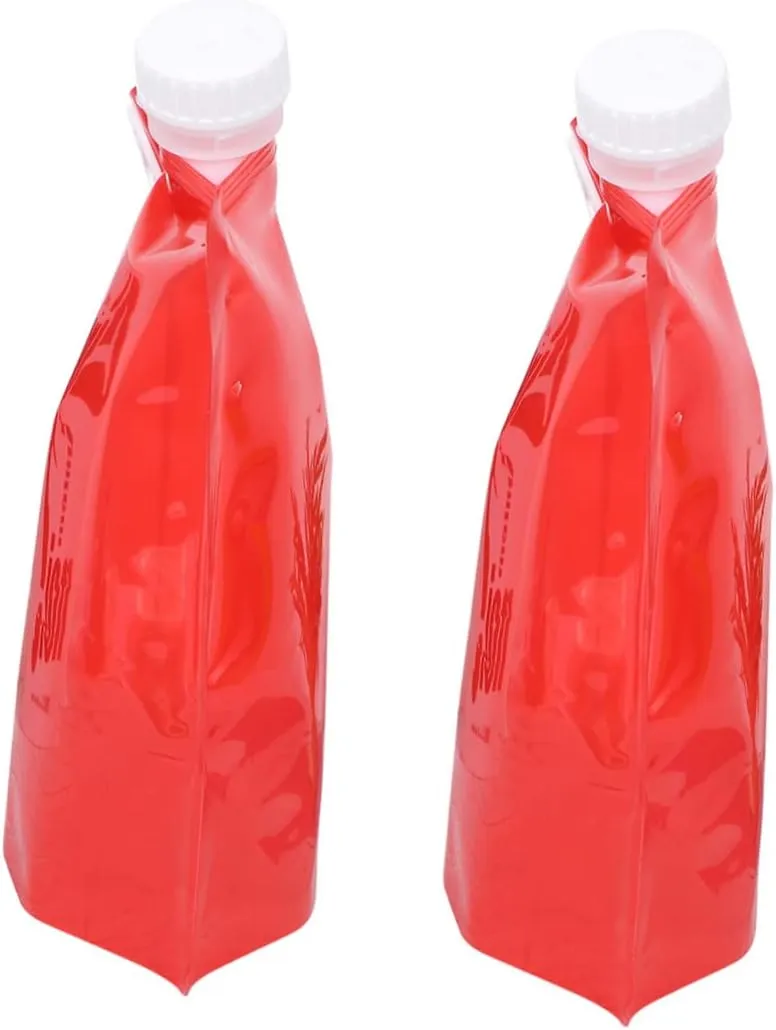 Happyyami 2sets Food-grade Pe Camping Water Bag Large Capacity Car Water Container for Hiking 2pcs*2