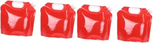 Happyyami 2sets Food-grade Pe Camping Water Bag Large Capacity Car Water Container for Hiking 2pcs*2