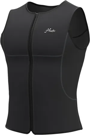 Hevto Men Wetsuit Tops and Vest 3/2mm Neoprene Jacket Surfing Swimming Front Zip Wet Suit for Water Sports