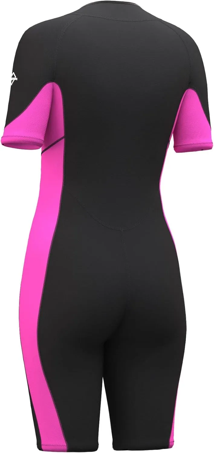 Hevto Women Wetsuit 3/2mm Neoprene Wet Suit Keep Warm in Cold Water for Surfing Swimming Diving