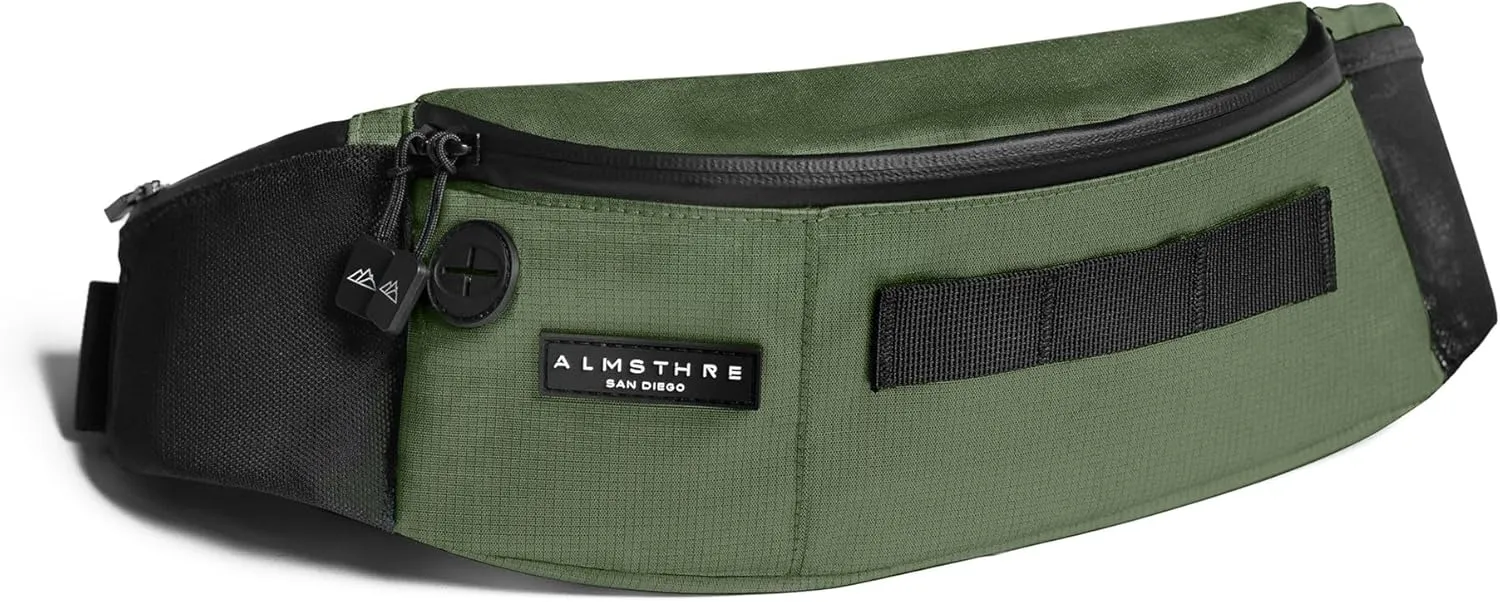 Hip Pack - Hunter Green | Durable & Waterproof Fanny Pack for Cyclists | Adjustable Fit with Organized Storage | Recycled Ripstop Nylon for Biking, Hiking, and Everyday Carry