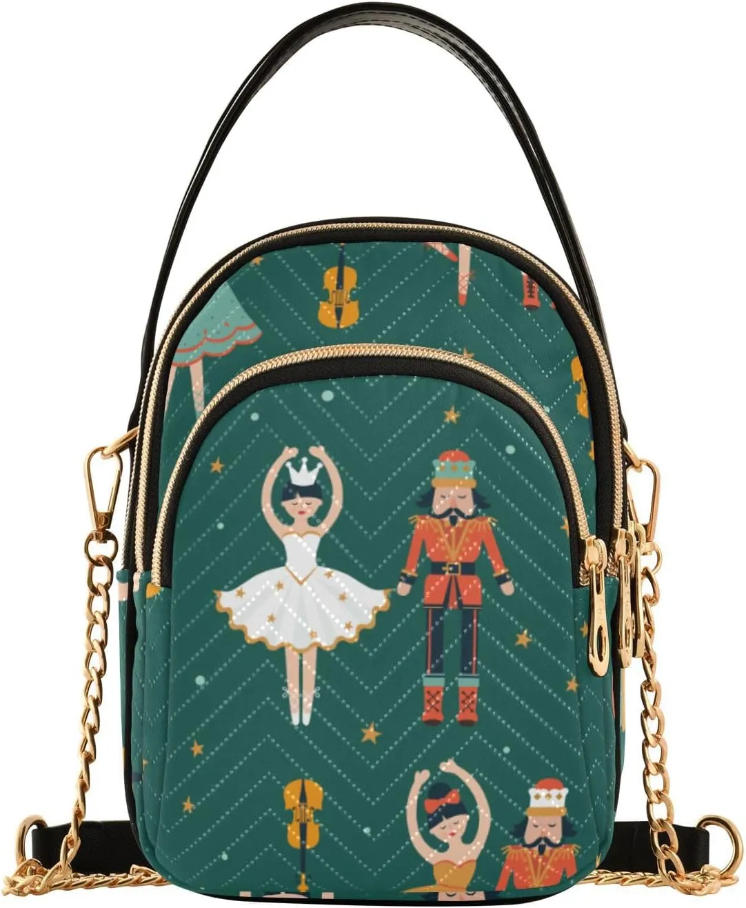 Holiday Festive Cell Phone Purse Crossbody Handbag Durable Shoulder Bag Travel Pouch