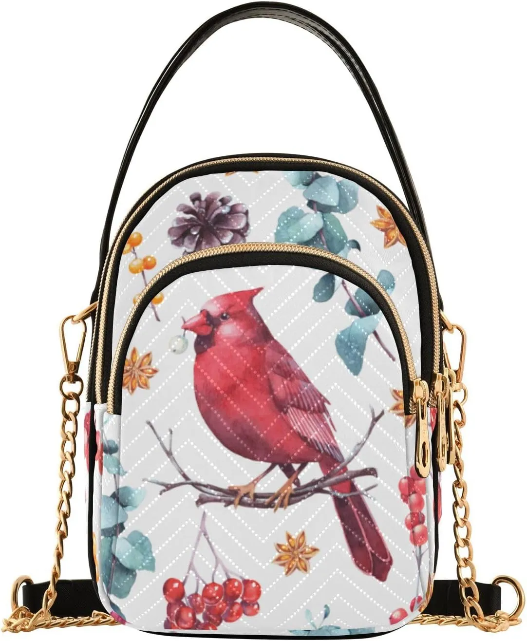Holiday Festive Cell Phone Purse Crossbody Handbag Durable Shoulder Bag Travel Pouch