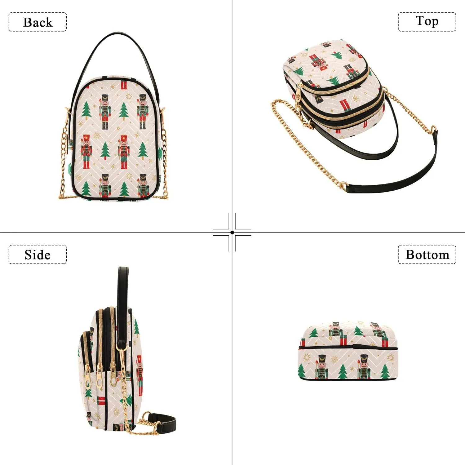 Holiday Festive Cell Phone Purse Crossbody Handbag Durable Shoulder Bag Travel Pouch