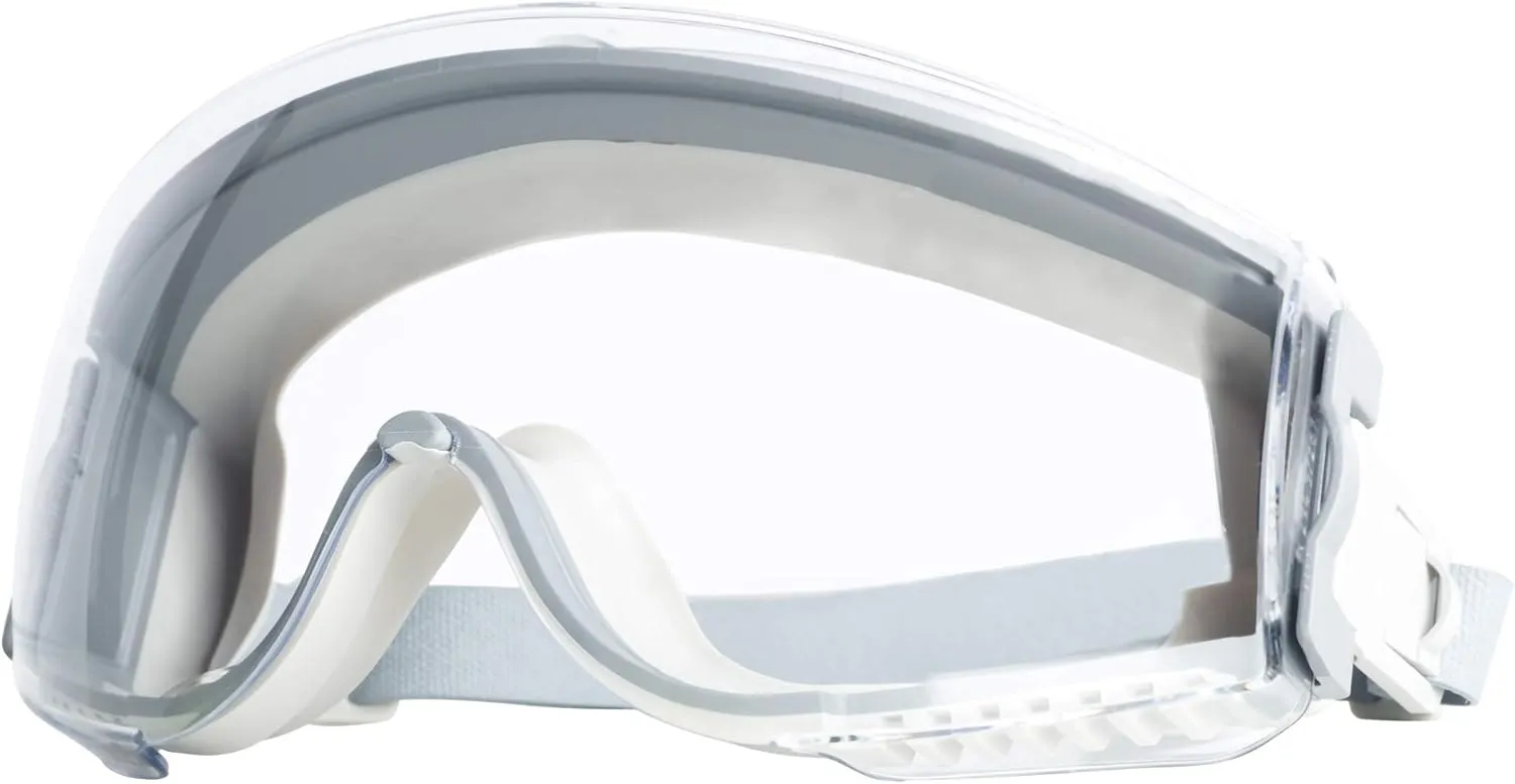 Honeywell Uvex Ademco Stealth Safety Goggles with Clear HydroShield Anti-Fog Lens, Grey Body & Neoprene Headband (S3960HS)
