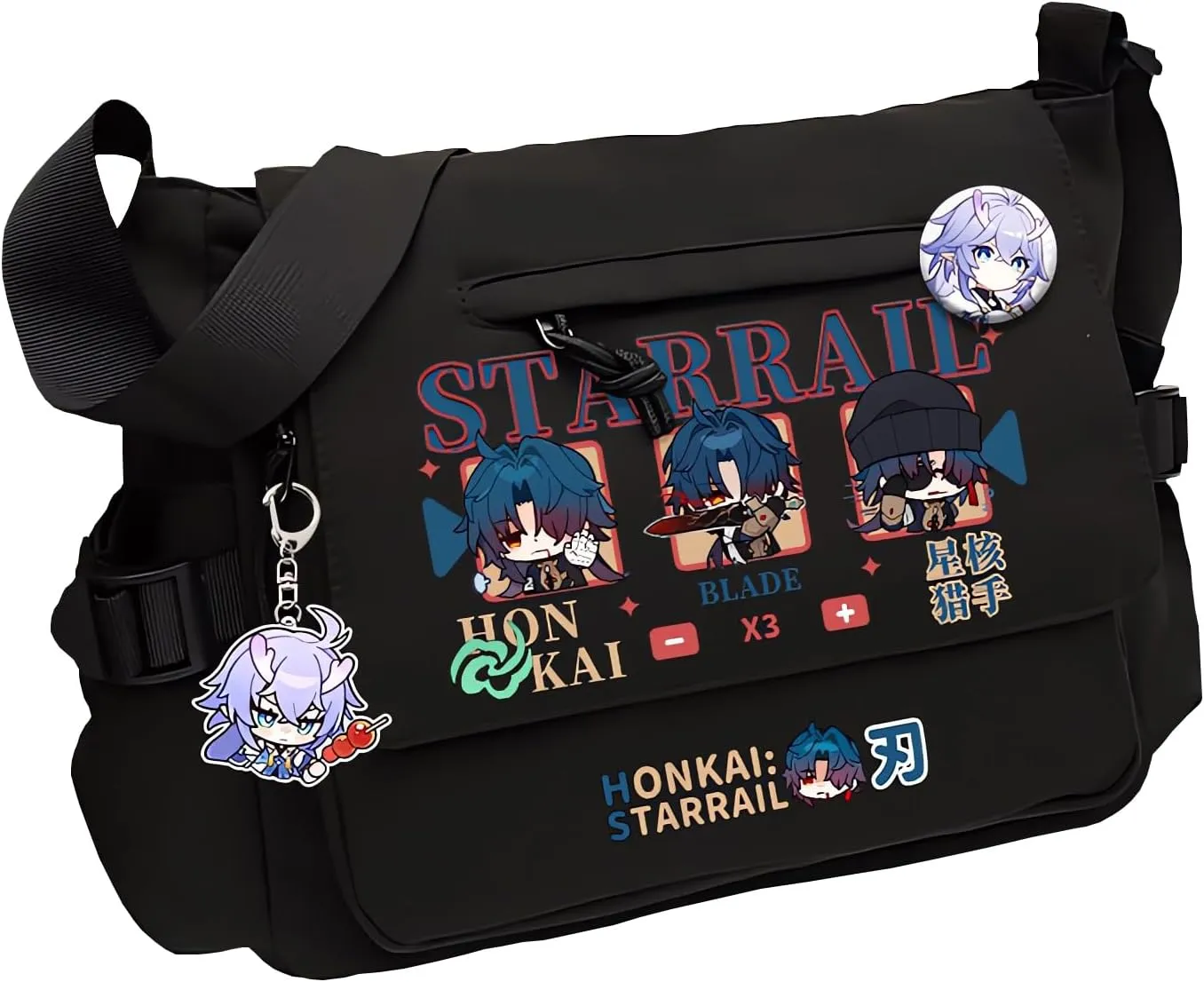 Honkai Star Rail Handbag Aventurine Crossbody Bag Cute Single Shoulder Bag Adult 3D Print Anime Backpack Bag
