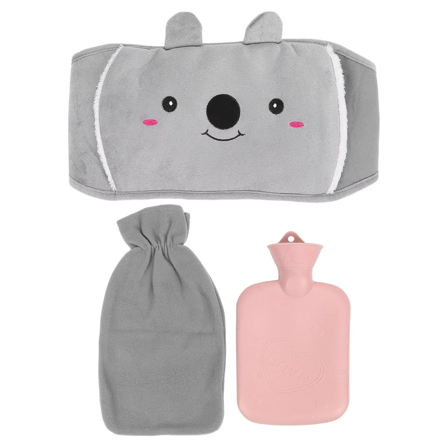 Hot Water Bag, Hot Water Bottle, Rubber Water Injection Hot Water Bottle with Waist Cover Feet Neck Hand and Shoulders Warmer for Menstrual Cramps for Girls()
