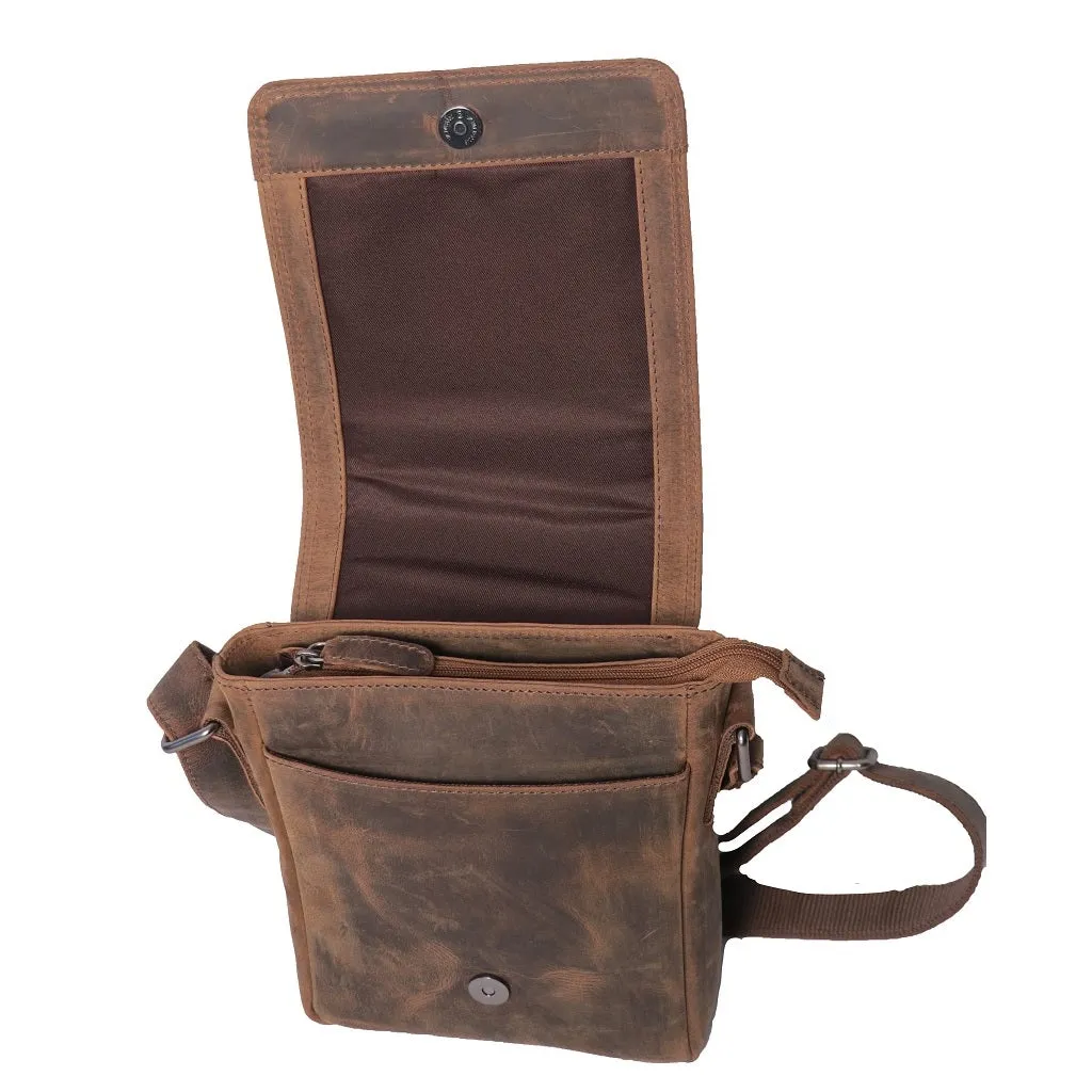 Hunter Leather Crossbody Bag - HF109