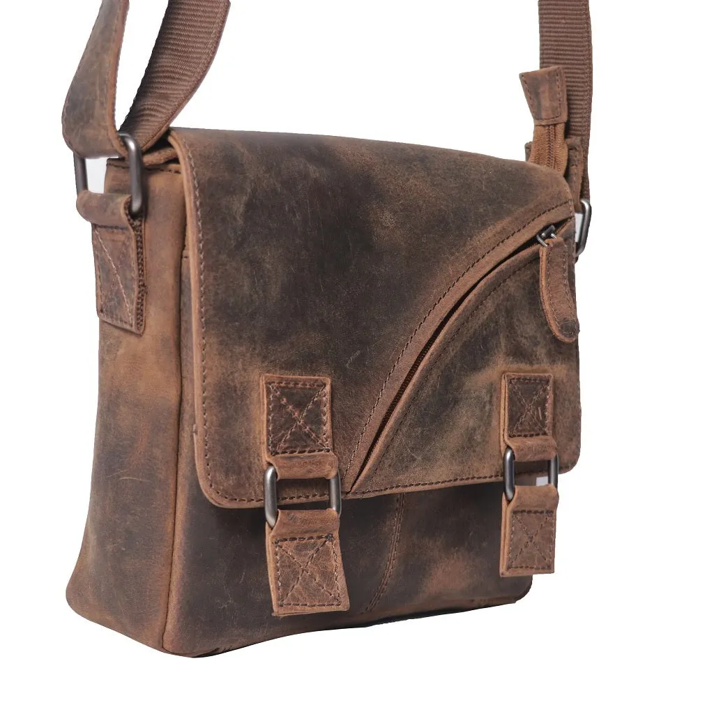 Hunter Leather Crossbody Bag - HF147