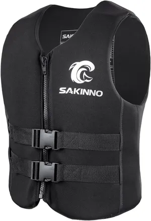 huraty Water Kayaking Jacket for Adults and Kids, Buoyancy Swimsuit Boating Fishing Waistcoat Zipper Closure, Unisex Outdoor Water Sports Vests