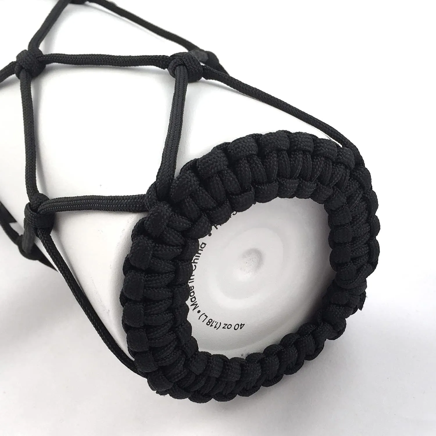 HydroNet Carrier - Compatible with Wide Mouth Bottles 32, 40, 64 oz Growler - from America's No. 1 in Paracord Handles and Accessories - Prevents Dropping and Dents
