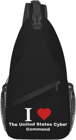 I love The United States Cyber Command Crossbody Bags For Women Men Chest Backpack Gym Shoulder Bag Travel Outdoor Sports Casual Crossbody Bags
