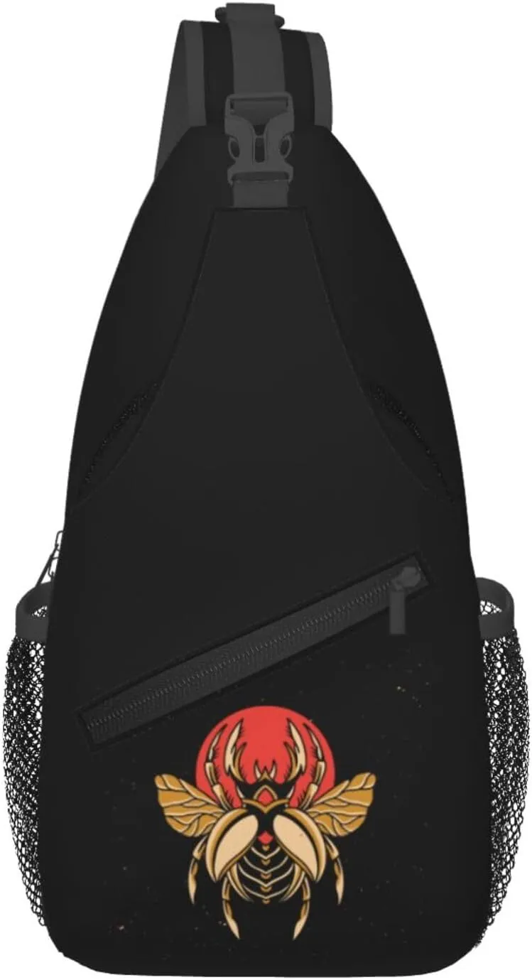 Illustration Of Insects Crossbody Bags For Women Men Chest Backpack Gym Shoulder Bag Travel Outdoor Sports Casual Crossbody Bags