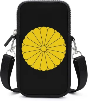 Imperial Seal of Japan Mobile Phone Bag Cellphone Storage Holder Crossbody Bags Pouch Wallet with Adjustable Strap