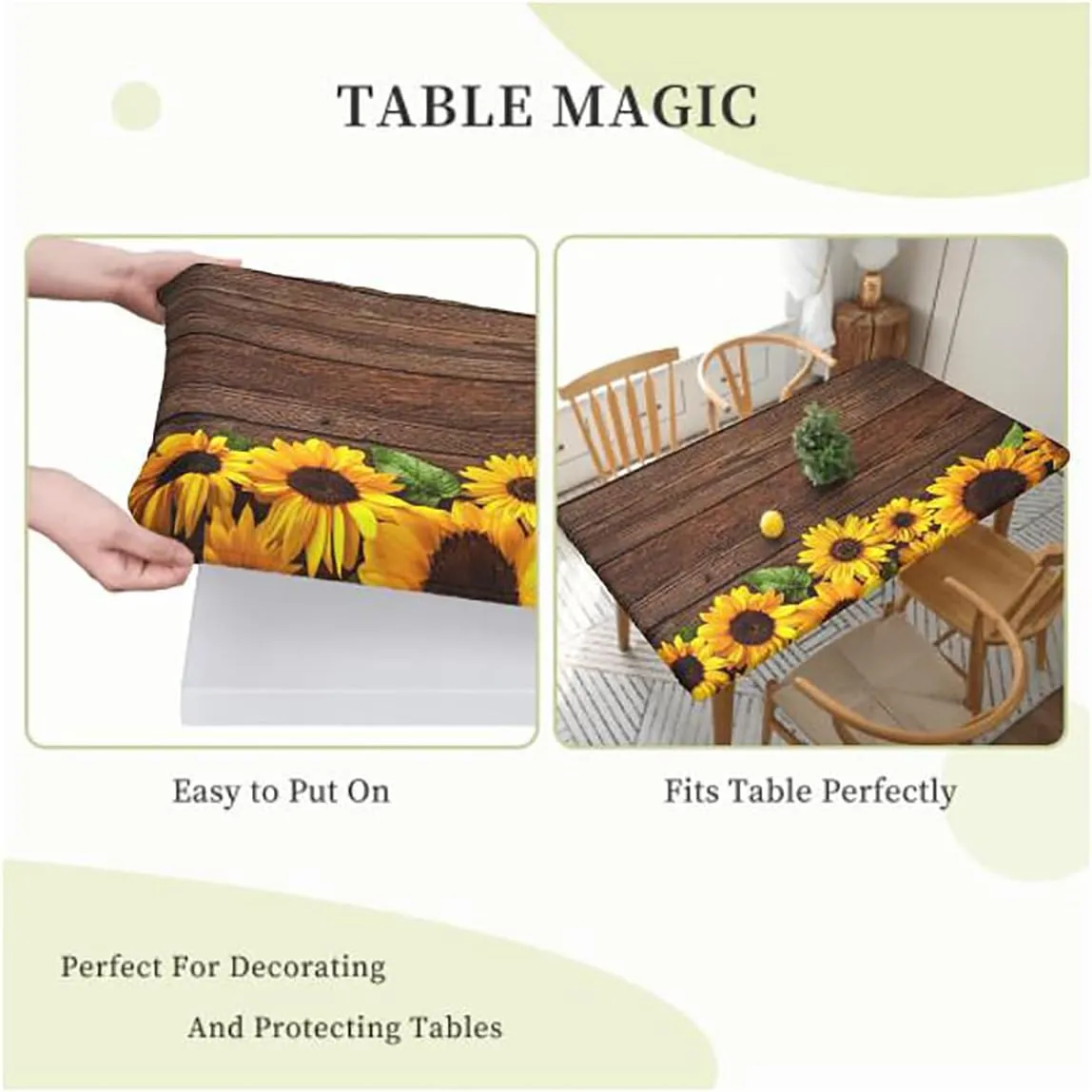 Indigo White Elastic Fitted Picnic Table Cover Romantic Floral Background Elastic Fitted Tablecloth Waterproof Wipeable Abstract Fits up 5 Foot Tables