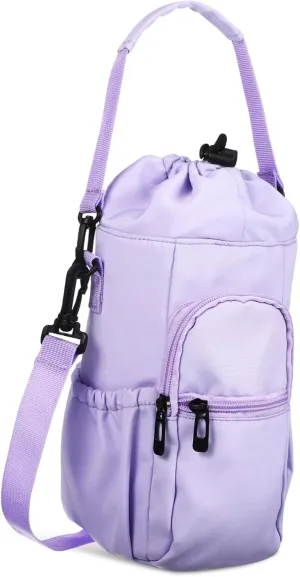 Insulated Water Bottle Carrier Pouch Drawstring Outdoor Water Kettle Bag for Traveling Walking Camping Durable for Easy Water Bottle Transport