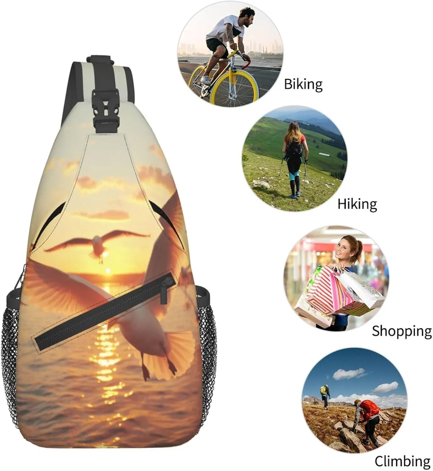isometric 3d render Men's And Women's Small Crossbody Bags Chest Bags Daily Bags Are Suitable For Outdoor Hiking Trips