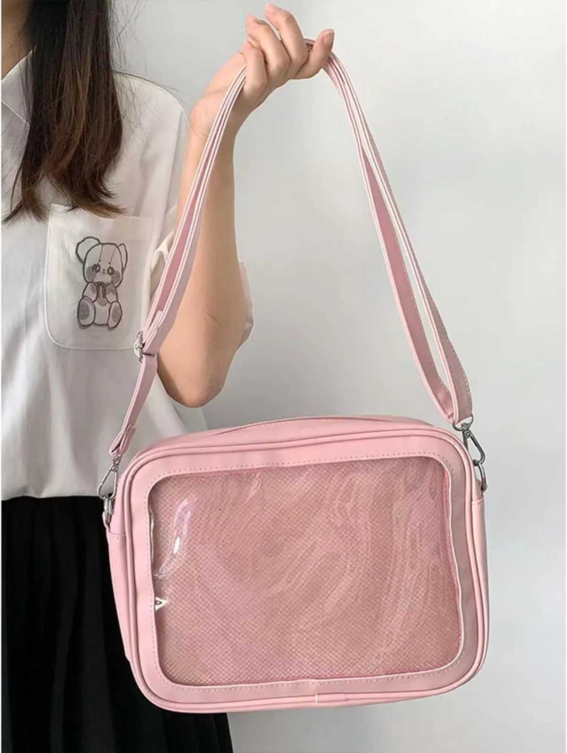 Ita Bag Crossbody Ita Purse Pin Display Bag with Insert Shoulder Crossbody Underarm Top-handle Handbag