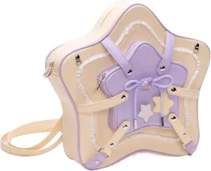 Ita Bag StarShaped Backpack Crossbody Bag | Cute Bowknot or Heart Deco | Gift for Friends Her (bowknot)