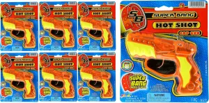 JA-RU Super Bang Small Cap Guns Hot Shot (6 Toy Guns) Kids Plastic Pistol. Fake Guns for Boys. Costume and Play Prop Toys Shooter Games. Party Favors Stocking Stuffers Goodie Bags. 929-6p