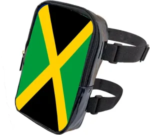 Jamaica Flag Thigh Bag | 3-in-1 Crossbody, Waist & Thigh Pouch Festival Fanny Pack & Leg Harness | Unisex Travel, Carnival & Outdoor Event Waist Pouch with Adjustable Extendable Straps