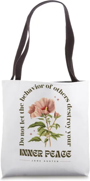 Jane Austen Sense and Sensibility Bookish Bookworm Novel Tote Bag