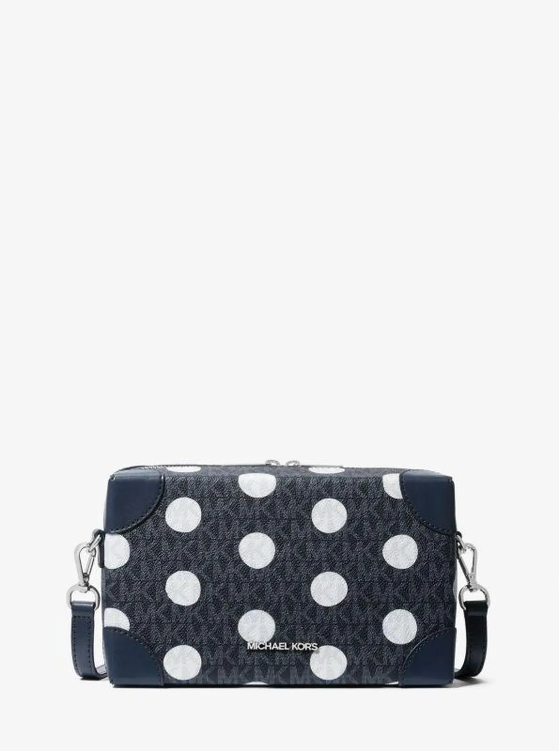 Jeanie Small Polka Dot Signature Logo Trunk Crossbody Bag