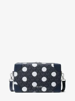 Jeanie Small Polka Dot Signature Logo Trunk Crossbody Bag