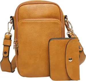 JEN & CO. Parker 3 Compartment Crossbody Bag with Pouch (M2080)