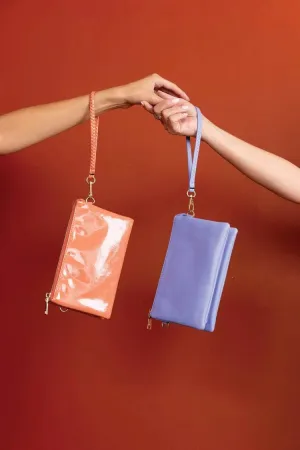 JEN & CO. Riley Wristlet - High Shine Gloss - Adjustable/Detachable Strap - Vegan Leather Crossbody Handbag