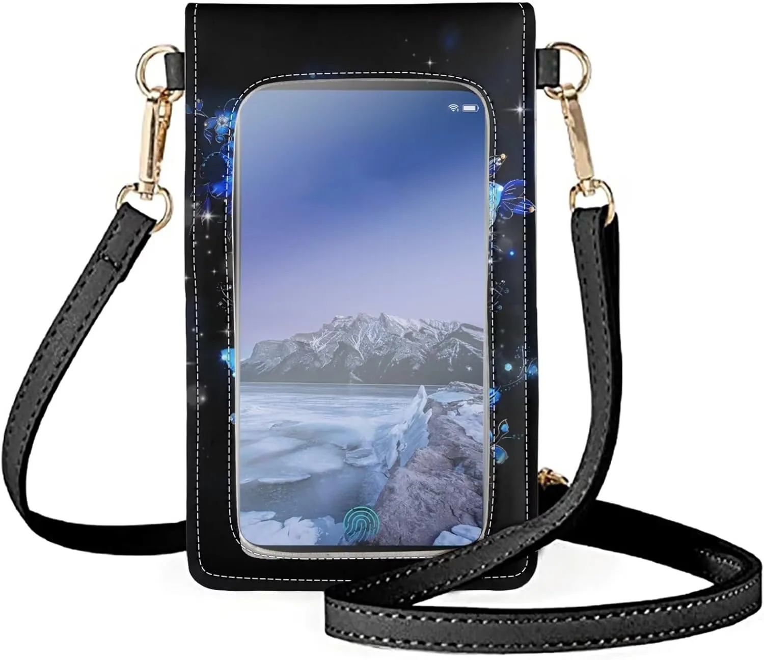 JEOCODY Touch Screen Phone Purse, Lightweight Small Wallet Purses and Handbags with a Shoulder Strap for Women