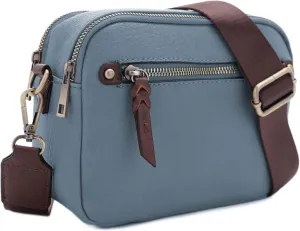 JESSIE & JAMES Small Concealed Carry Camera Crossbody Purse with Wide Shoulder Strap